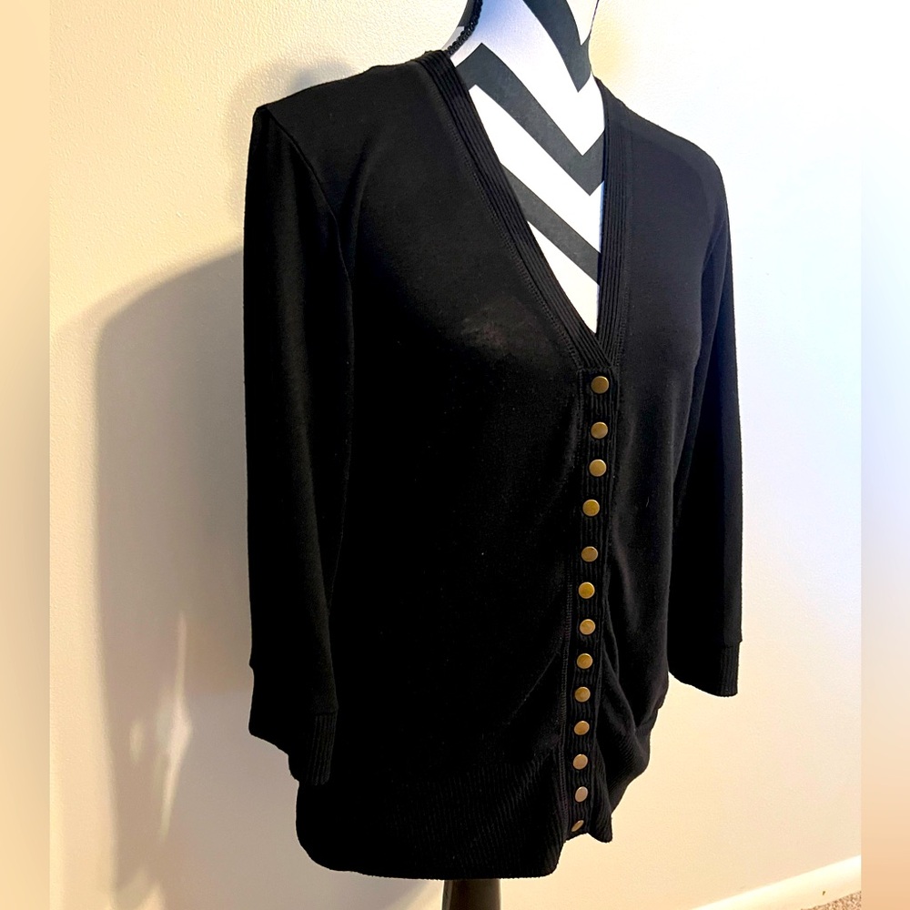 Black 3/4 Sleeve Cardigan Size XL